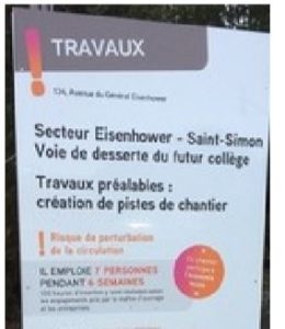 Travaux voirie nouveau college st simon