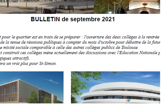 Bulletin de septembre 2021