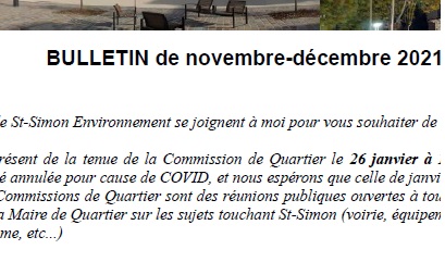 Bulletin de novembre-décembre 2021